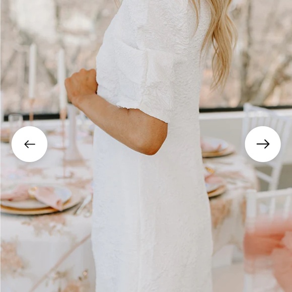 Secret Garden Jacquard Mini Dress in White - M - Picture 3 of 4